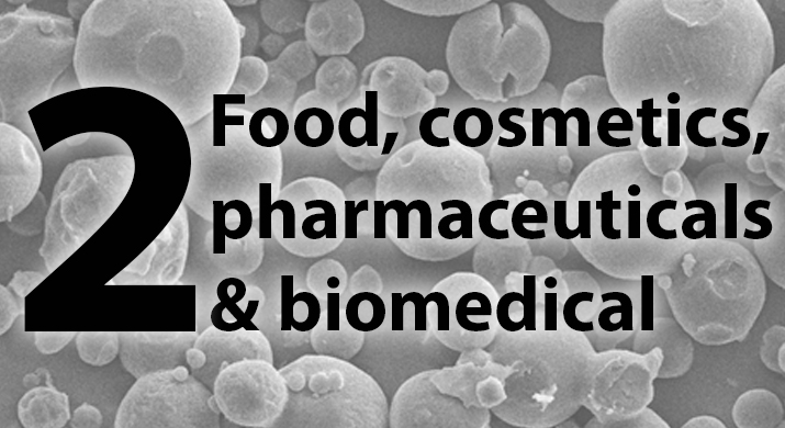 Food, cosmetics, pharmaceutical and biomedical